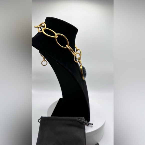 NWT Authentic Luxury Julie Vos Iridescent Charcoal Blue Statement Necklace - Picture 11 of 17